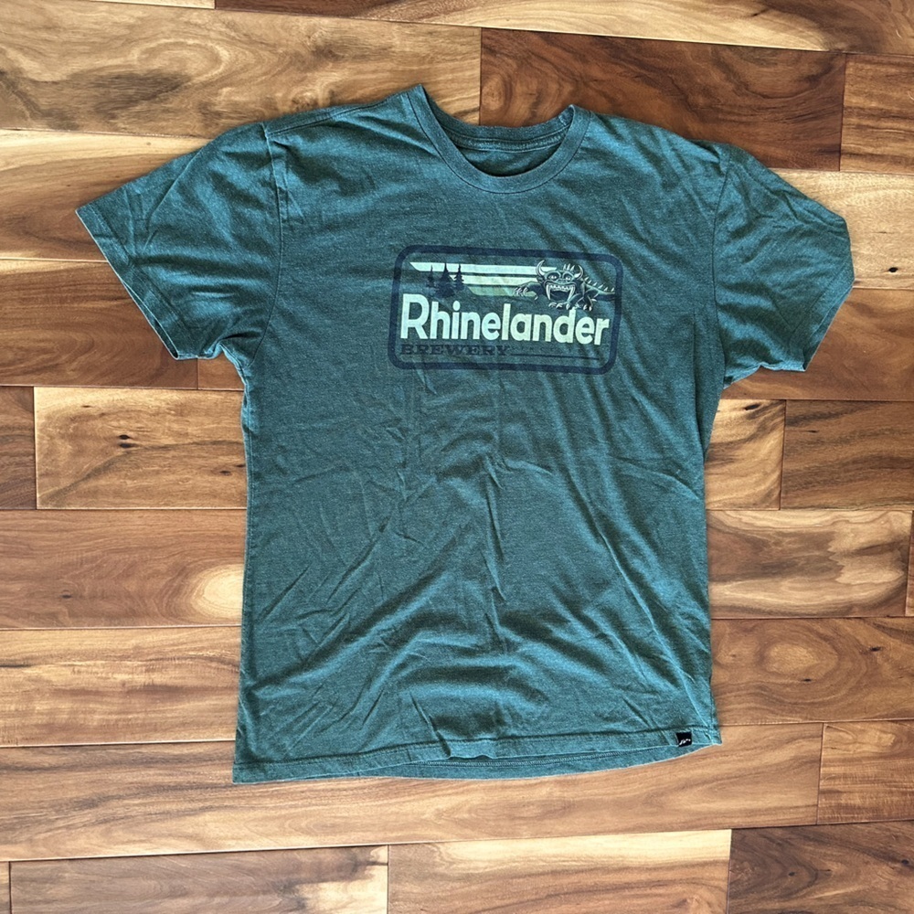 Rhinelander Brewery Green Tee size Large